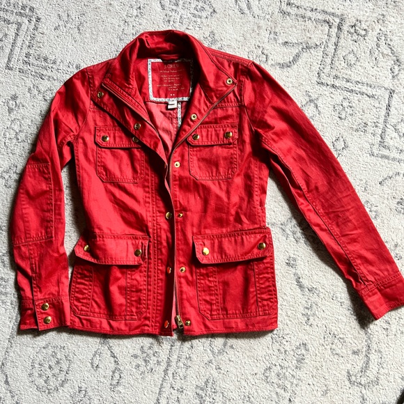 J crew burnt orange utility jacket - Picture 1 of 6